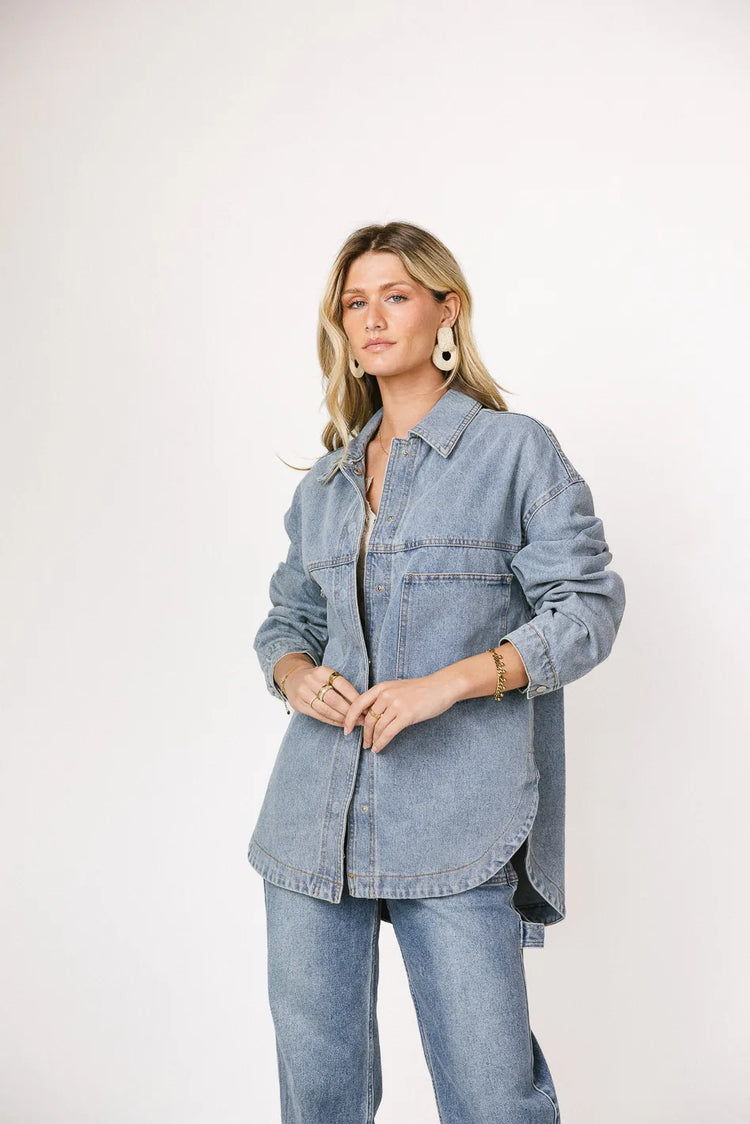 Button up denim jacket 