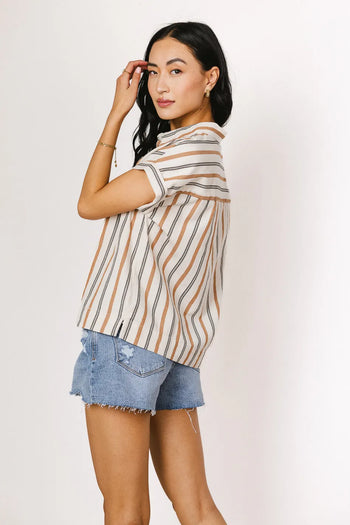 Short sleeves top in multi color 