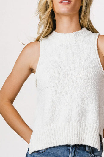 Knit top in white 