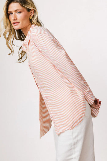Long sleeves button up in orange 