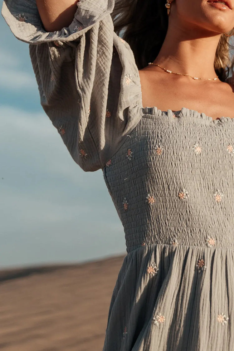 Elastic top dress in blue 