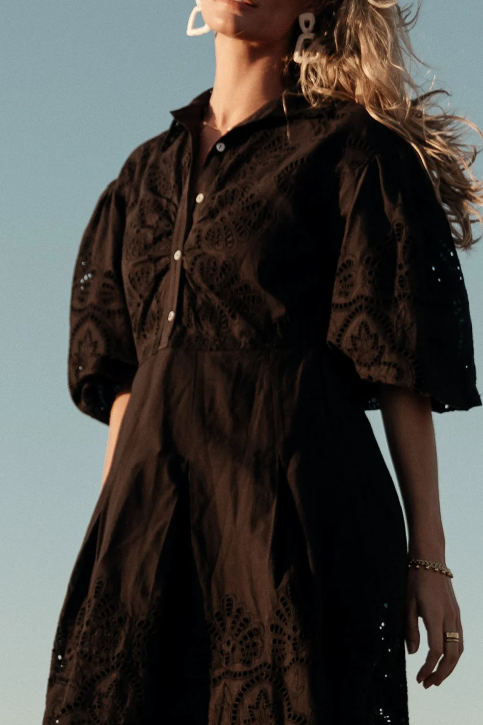 3/4 Sleeves dress in black 