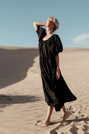 tiered maxi dress black Corinne in allowing you to customise Nicole Kidman Goes Backless modest_swim_dress Size:15.5