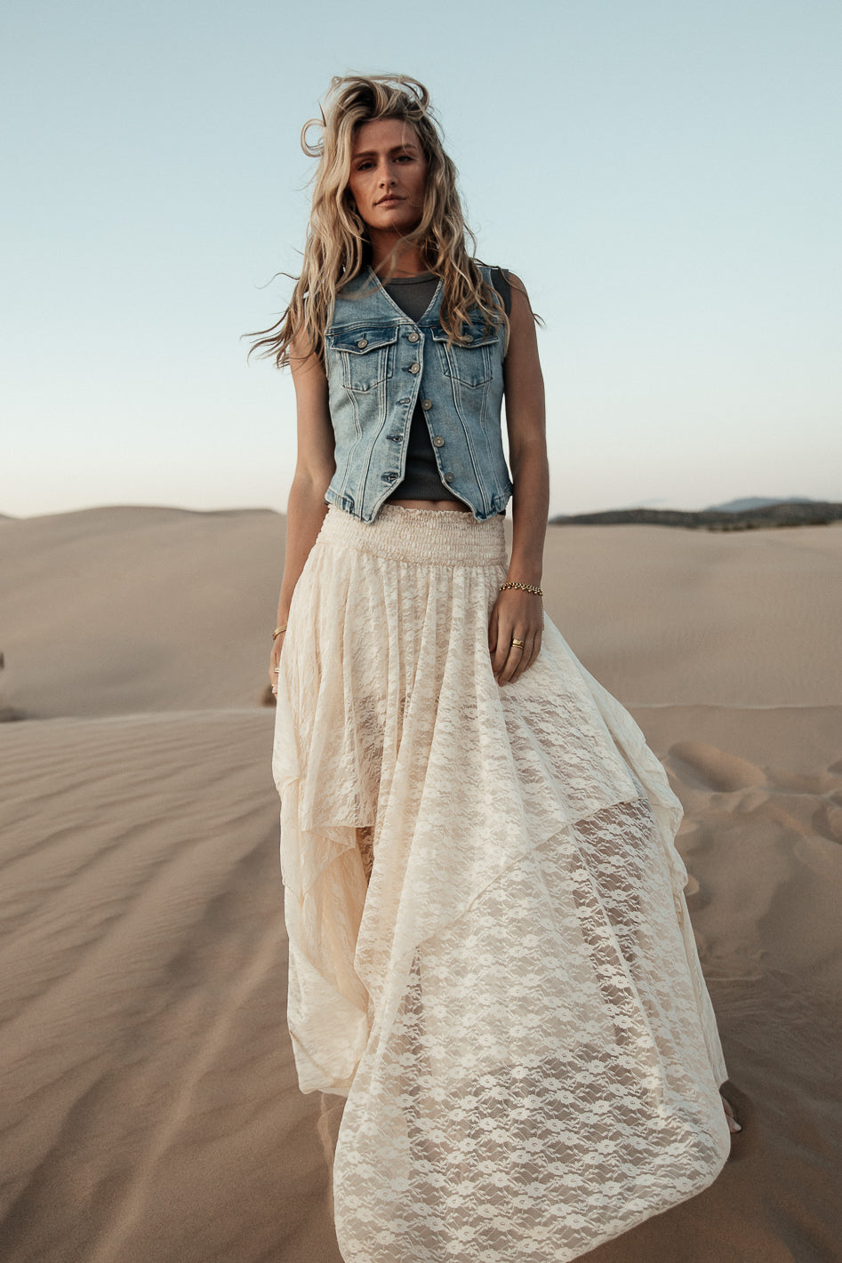 Asymmetrical Lace Skirt FINAL SALE bohme