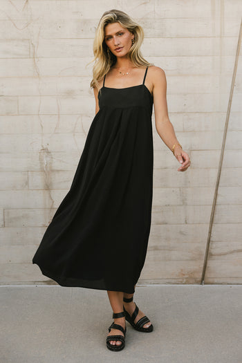 black spaghetti strap dress