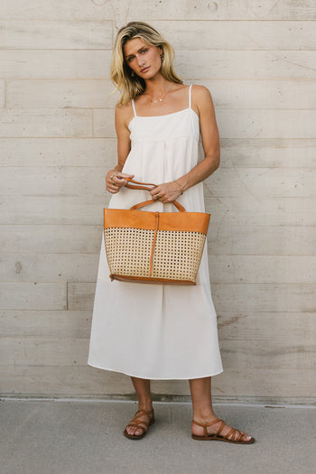 EMIPRE MIDI DRESS IN IVORY