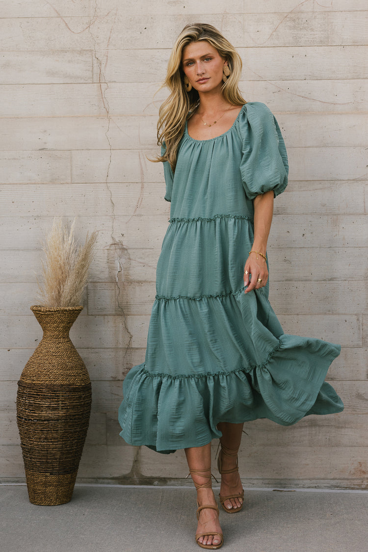 tiered maxi dress 