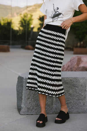 Rylan Crochet Skirt in White - FINAL SALE