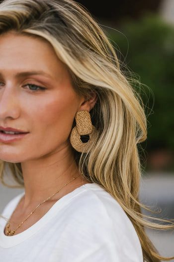 Earrings in tan 