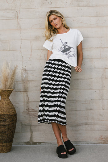 ballerina tee with crochet skirt