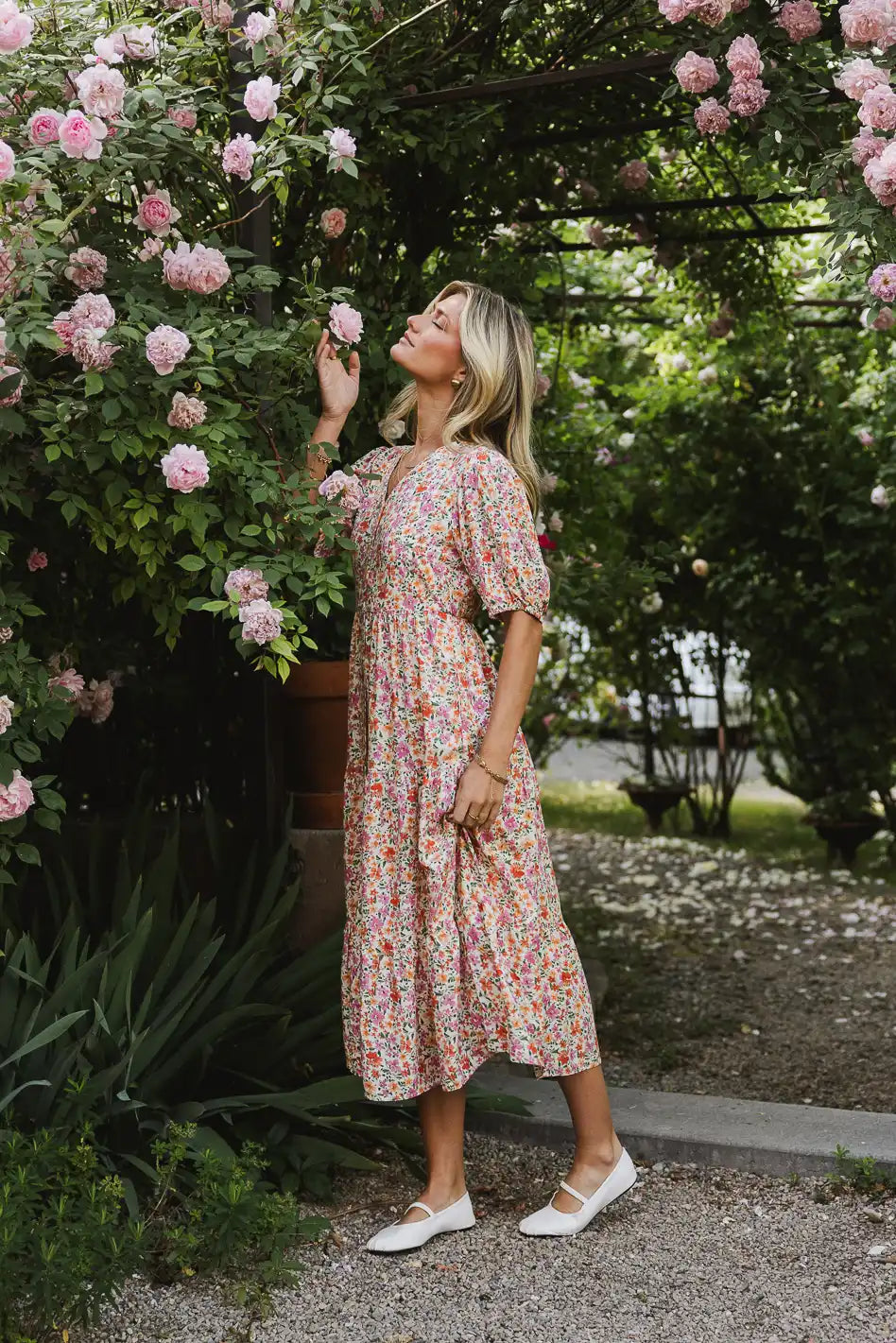 Marcia Floral Dress in Peach Marcia Floral Dress in Peach