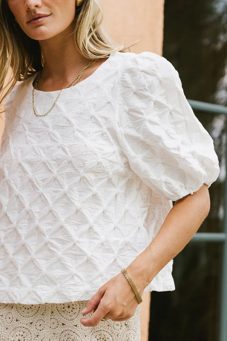 Puff sleeves to in white 