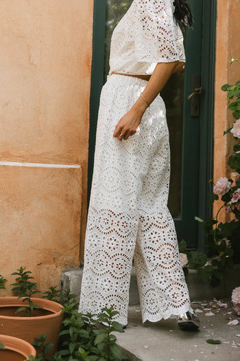 Woven pants in white 