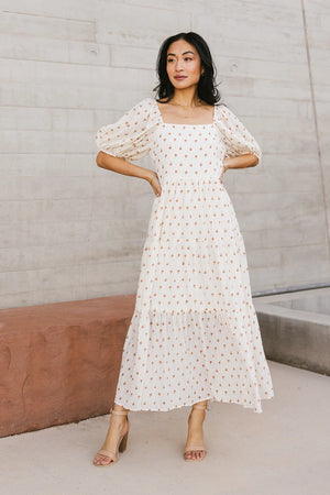 Landrie Ditsy Floral Dress in Rust - FINAL SALE