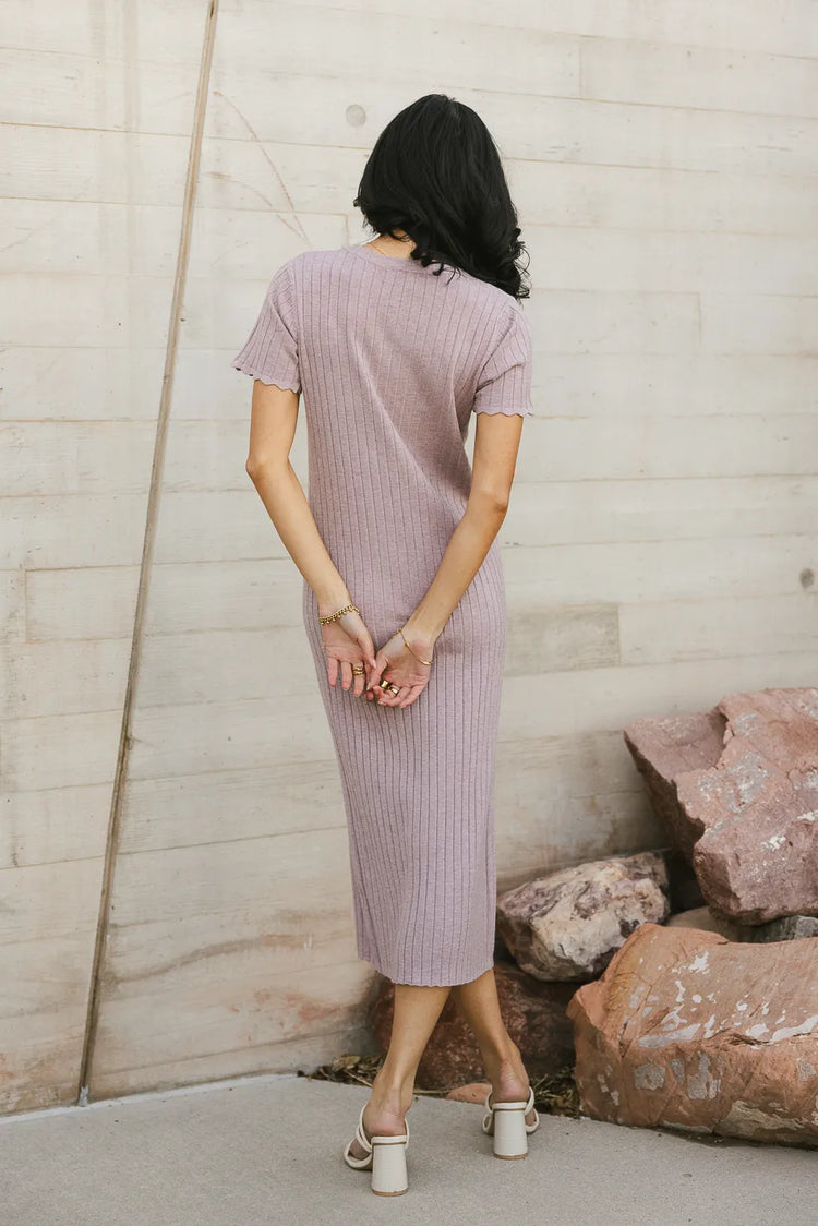 Ribbed dress in lavender 