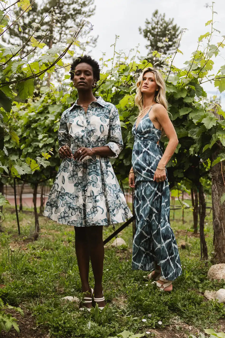 Floral dress in blue 