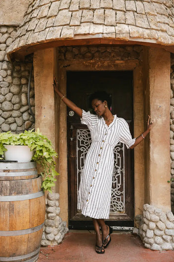 Button up dress in black 