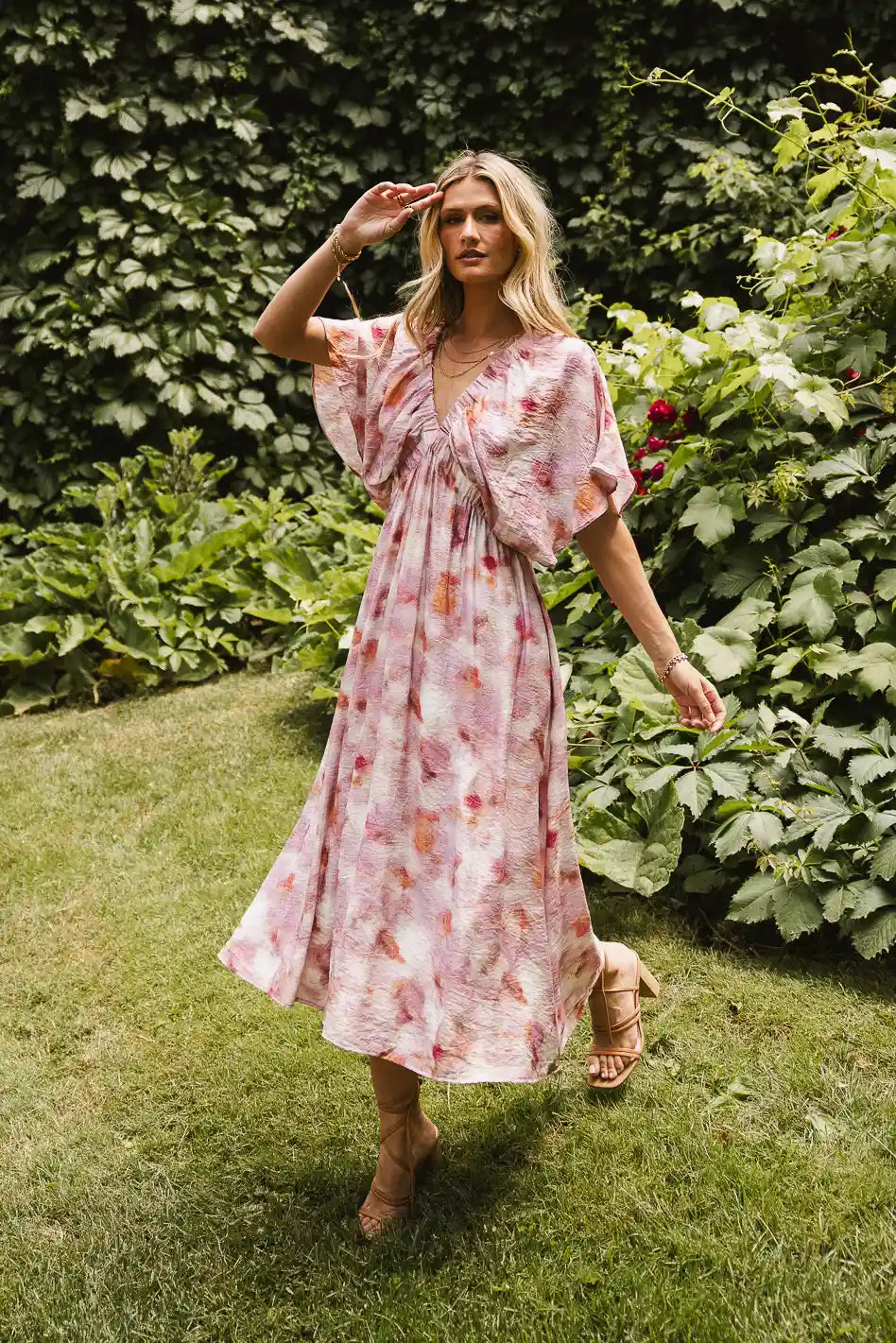 Hyacinth Watercolor Midi Dress - FINAL SALE Hyacinth Watercolor Midi Dress - FINAL SALE