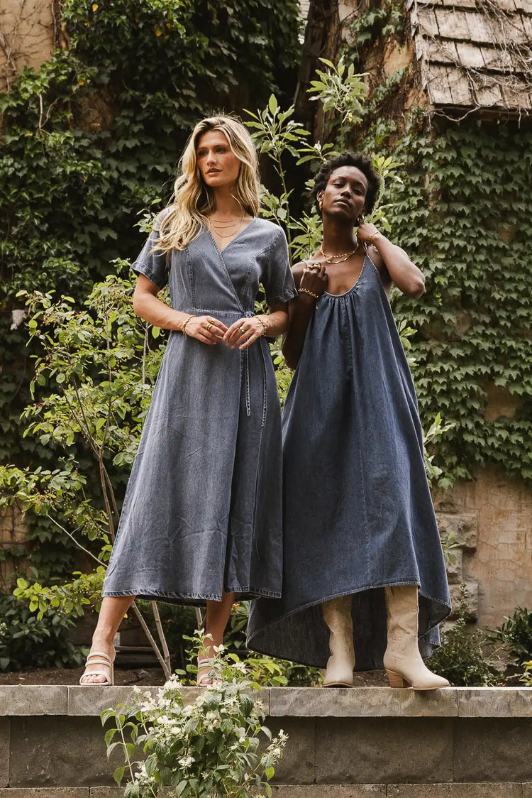 Denim dress in medium wash 