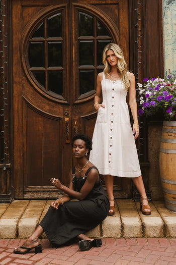 Button up midi dress 