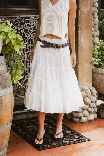 Midi tiered skirt 