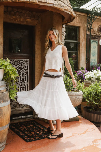 White midi skirt 