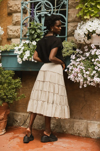 Taupe skirt in taupe 