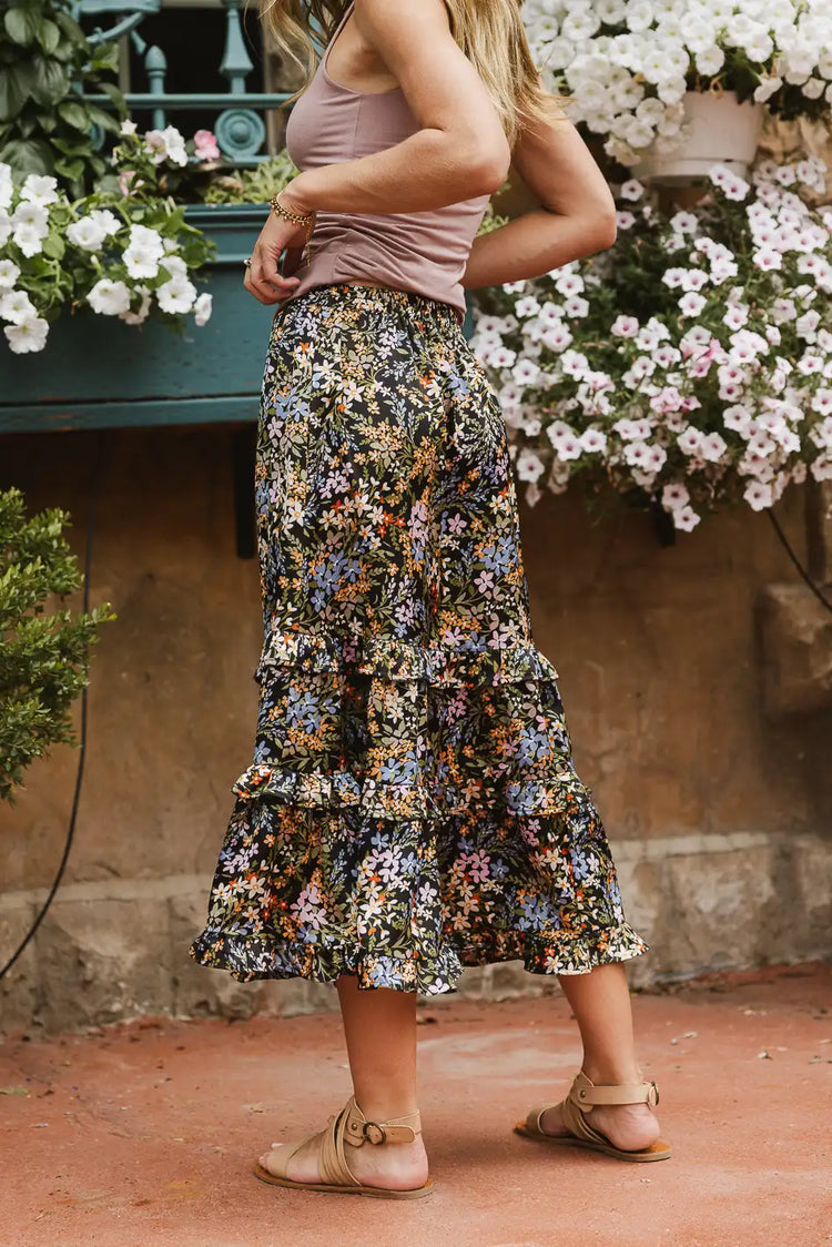 Woven multi color skirt 
