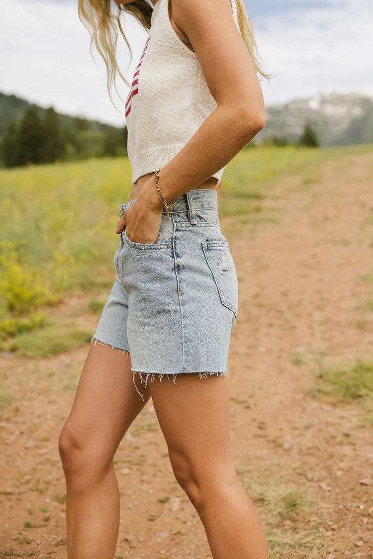 Kambria High Rise Denim Shorts - FINAL SALE