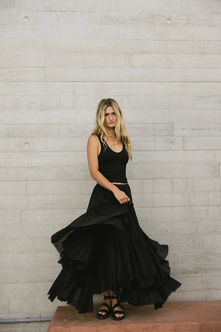 Flowy skirt in black 