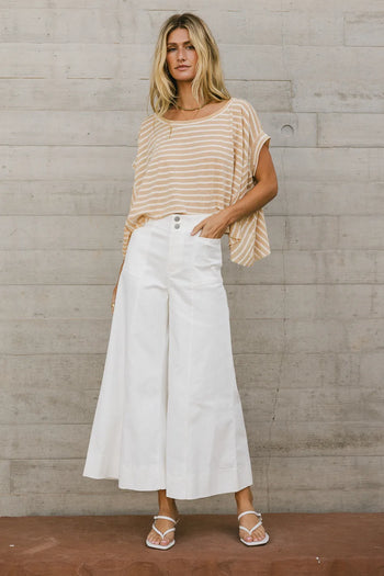 White wide leg jeans 