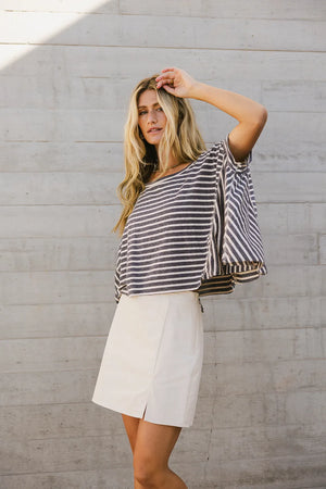Oliver Striped Top in Navy - FINAL SALE