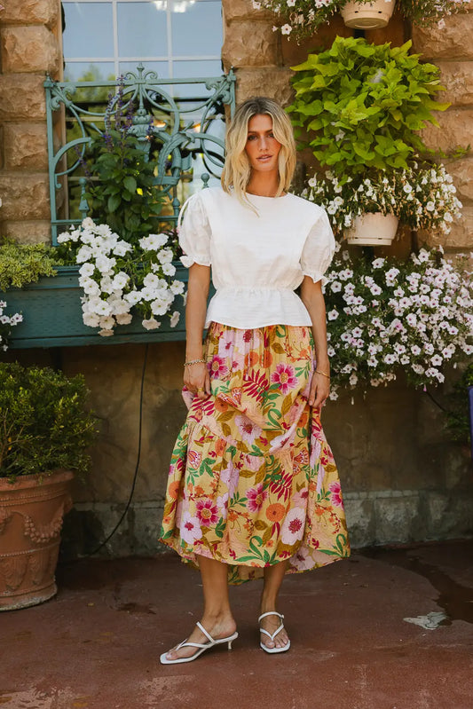 Maxi floral skirt 