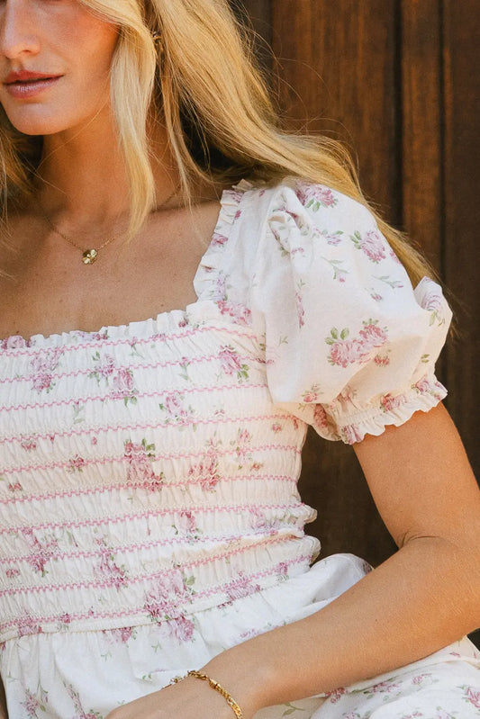 Short sleeves dress in pink 