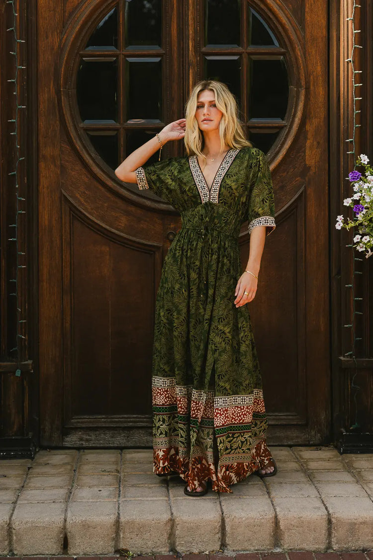 Dress in olive 