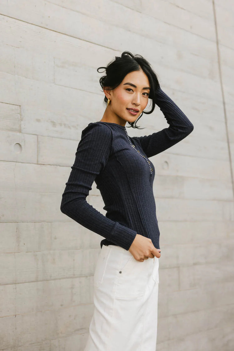 Navy basic top 