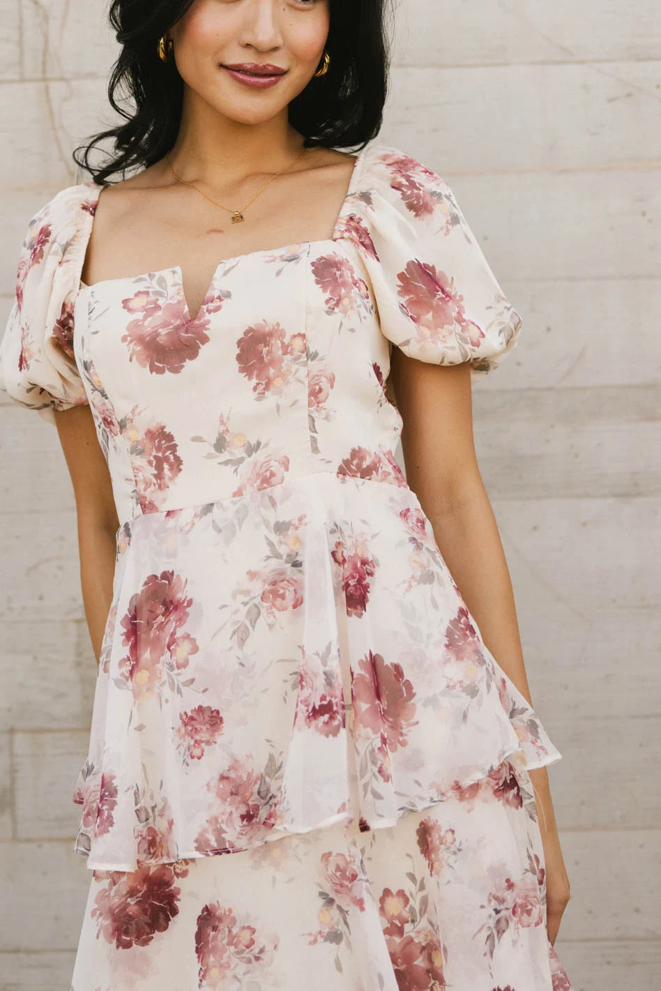 knee length dresses for ladies Xara Floral Midi Dress