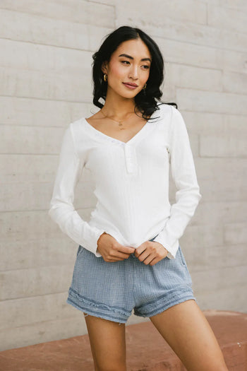 Knit top in white 