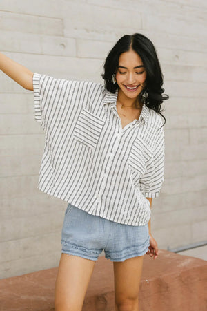 Francine Striped Button Up