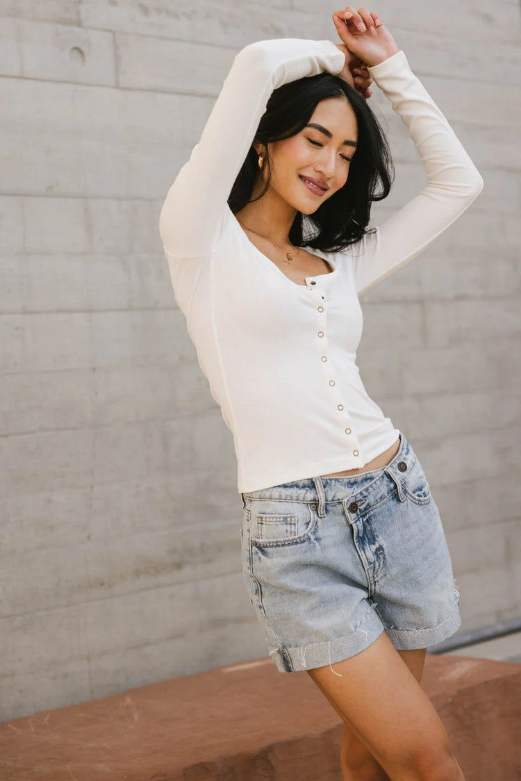 Knit top in white 