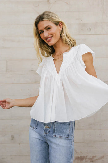 Woven blouse in white 