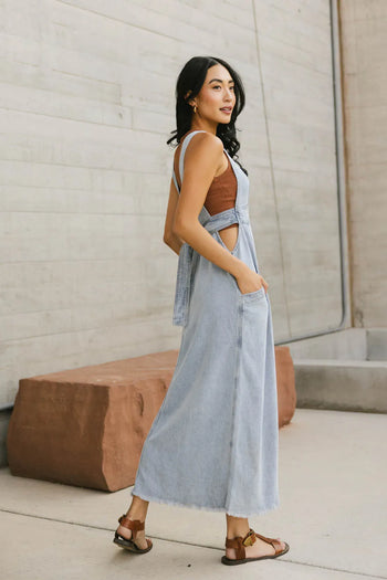 Denim overall dress 