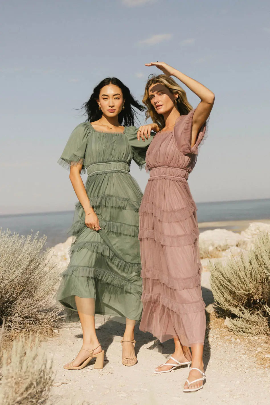 Eugena Ruffled Maxi Dress in Teal Eugena Ruffled Maxi Dress in Teal