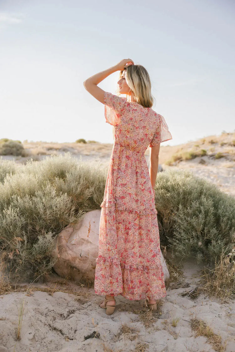 Woven dress in red 