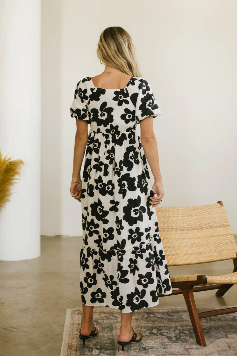 bohme lia floral midi dress Lia Floral Midi Dress in Sage