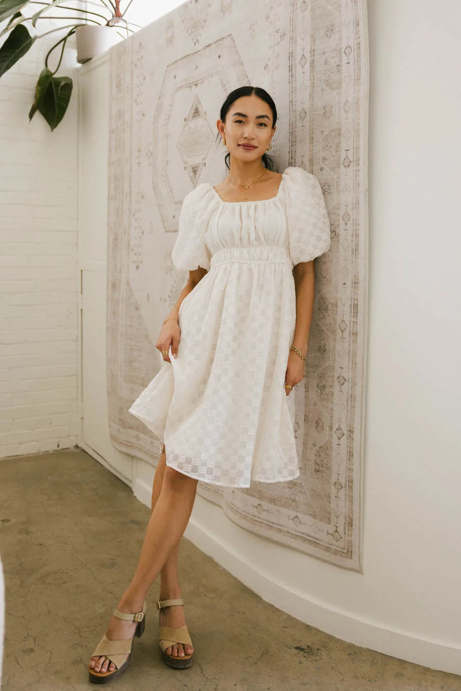 Easton Textured Midi Dress