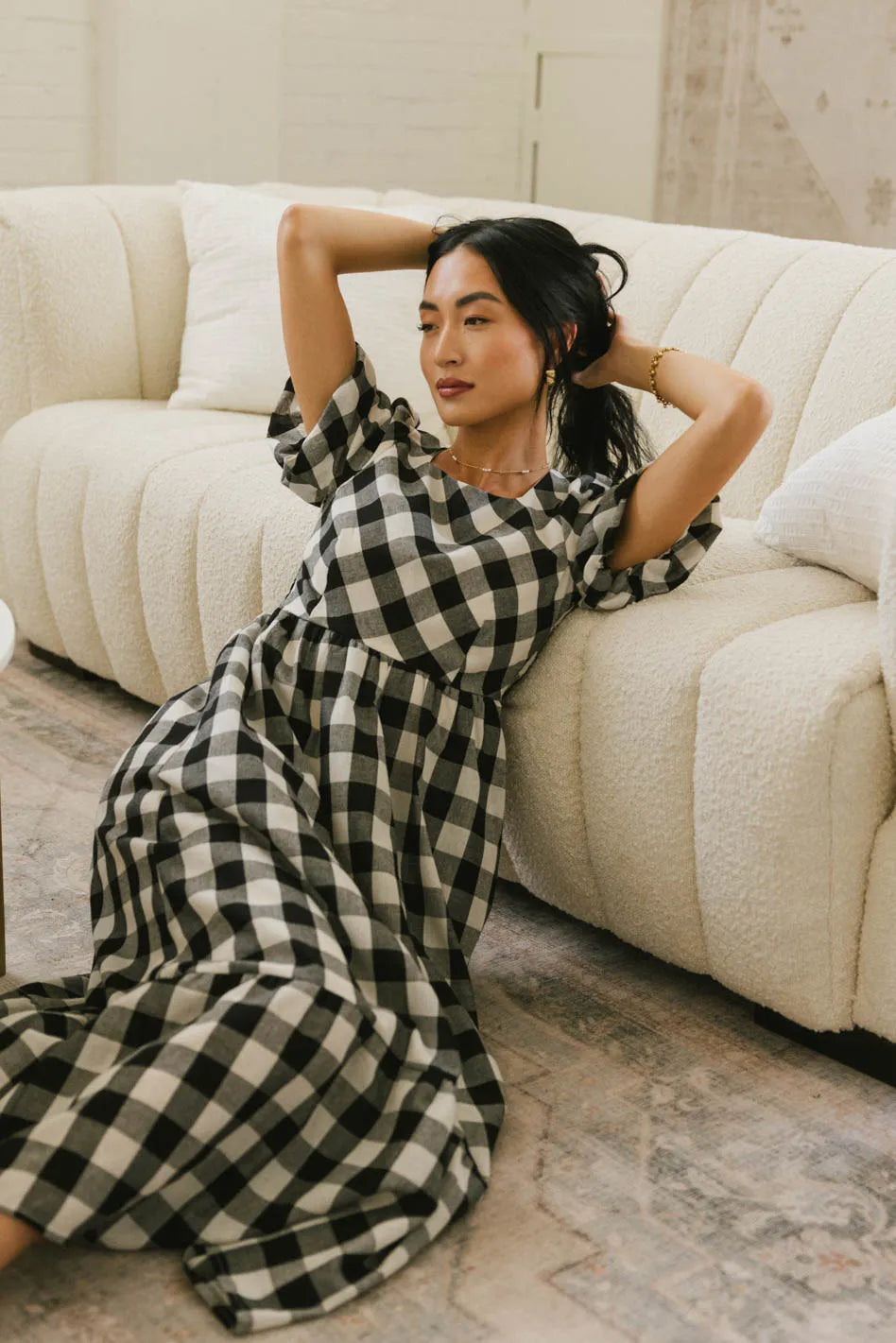 gingham black dress Sarah Shirtdress | Black Gingham