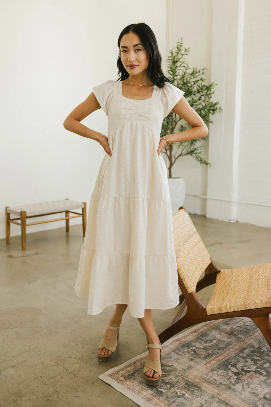 cotton citizen dress Winifred Textured Midi Dress