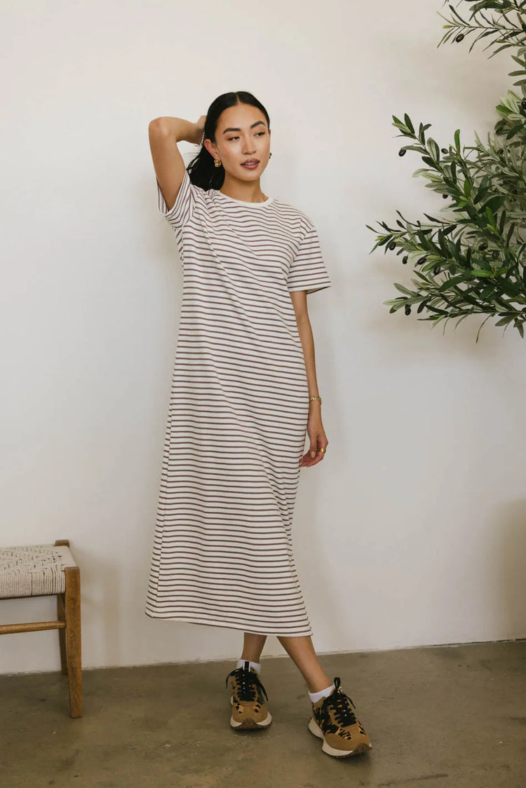 Striped midi dress 