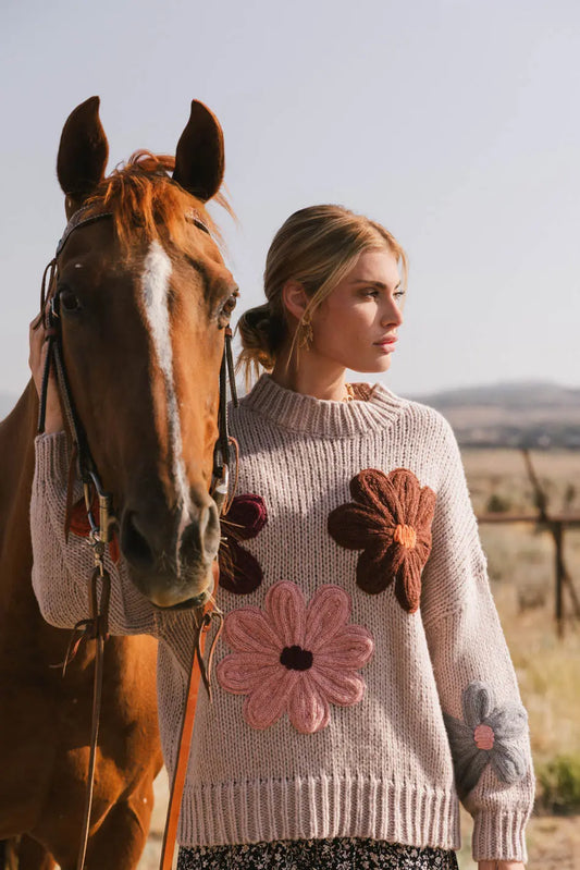 Sweater in mauve 